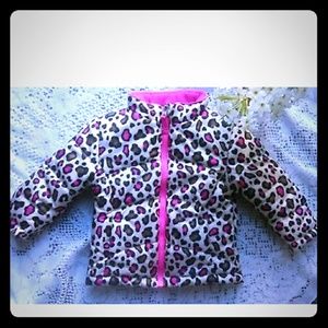 Nwot HealthTex puffer coat 18 months leopard print